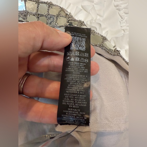 ASOS Design Silver Bead and Mirror Sequin Cocktail Dress Size 12 GORGEOUS - Picture 9 of 13